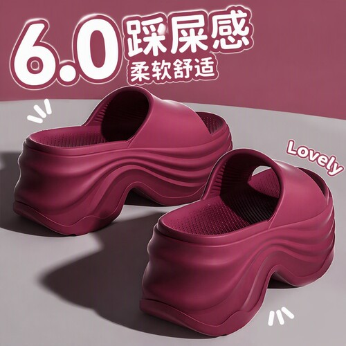 厚底增高女2026夏新款高跟防滑时尚松糕底凉拖女防水外穿支撑拖鞋