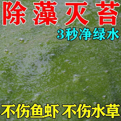 鱼池除藻去苔剂不伤鱼虾蟹鱼塘青苔蓝藻除绿浮萍清除剂养殖净水