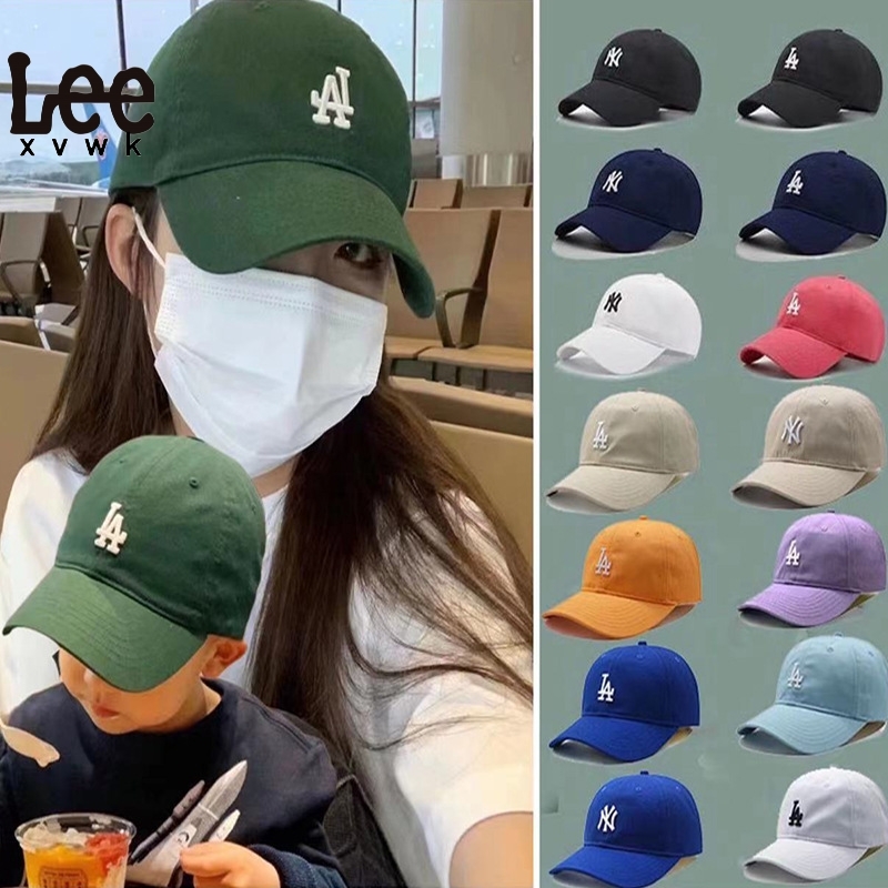 潮牌Lee-XV软顶小标帽子女夏秋季韩版LA鸭舌帽百搭大标棒球帽男遮