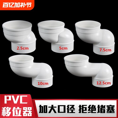 马桶移位器坐厕坐便器配件下水管2.5/7.5/10cm防堵s弯法兰圈扁管 - 封面