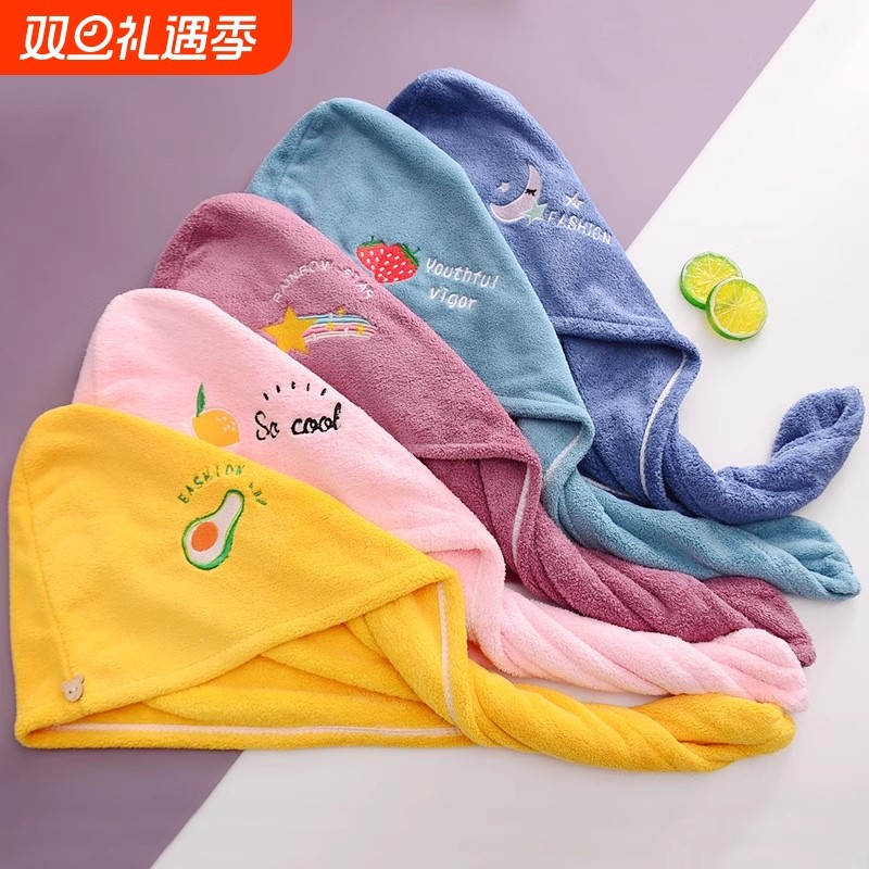 干发帽女超强吸水速干发巾擦洗头加厚双层2024新款浴帽毛巾包头巾