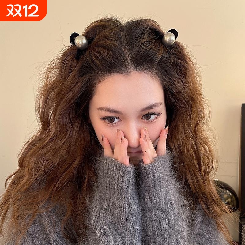 珍珠半扎发发夹头饰刘海小抓夹女2025新款高级感鲨鱼夹短发公主头