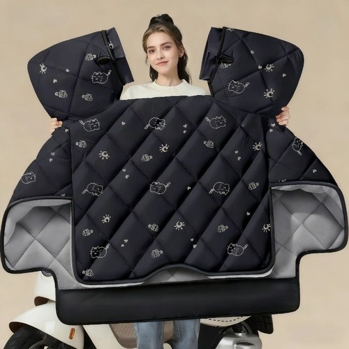 电动车挡风被冬季加绒加厚电瓶摩托车防水防风罩春秋四季通用新款