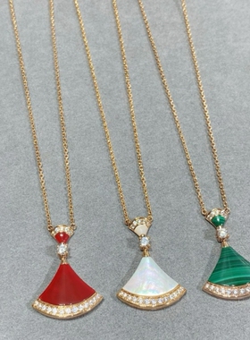 宝家 时尚高品质 裙子扇形项链 轻奢 气质 精致项链高品质 百搭款