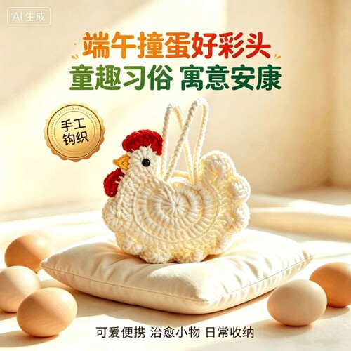 创意钩织鸡蛋包零钱包多功能