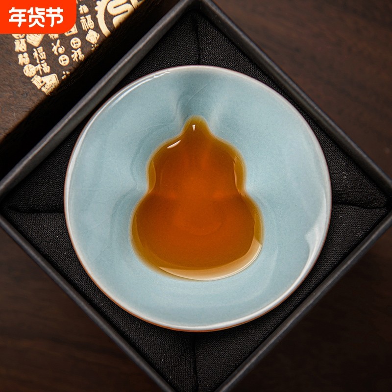 福禄汝窑茶杯主人杯家用品茗高档个人专用单杯功夫茶具葫芦乾坤杯,餐饮具,茶杯,淘宝优惠券,粉丝福利购,淘宝优惠卷