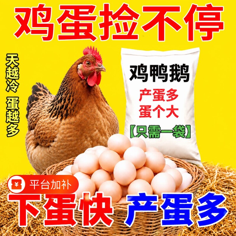 鸡下蛋专用蛋多多鸡鸭鹅禽用增蛋宝下蛋饲料鸽子产蛋灵增蛋素增产