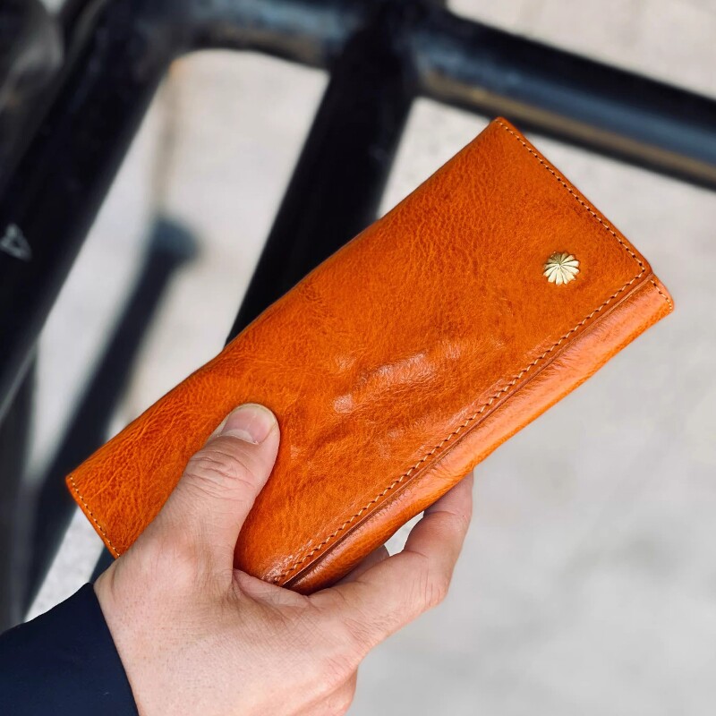 长款钱包复古做旧高级感大容量多卡位手拿包时尚百搭便携大钞钱夹