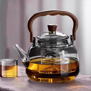 新款耐高温玻璃提梁壶泡茶壶明火加热电陶炉烧水壶耐热玻璃蒸煮壶