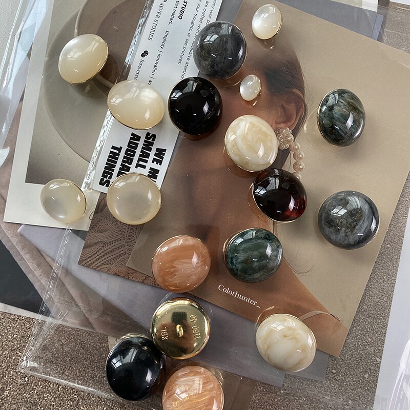 复古风猫眼石金属纽扣气质旗袍扣衬衫开衫毛衣高档装饰扣精致扣子