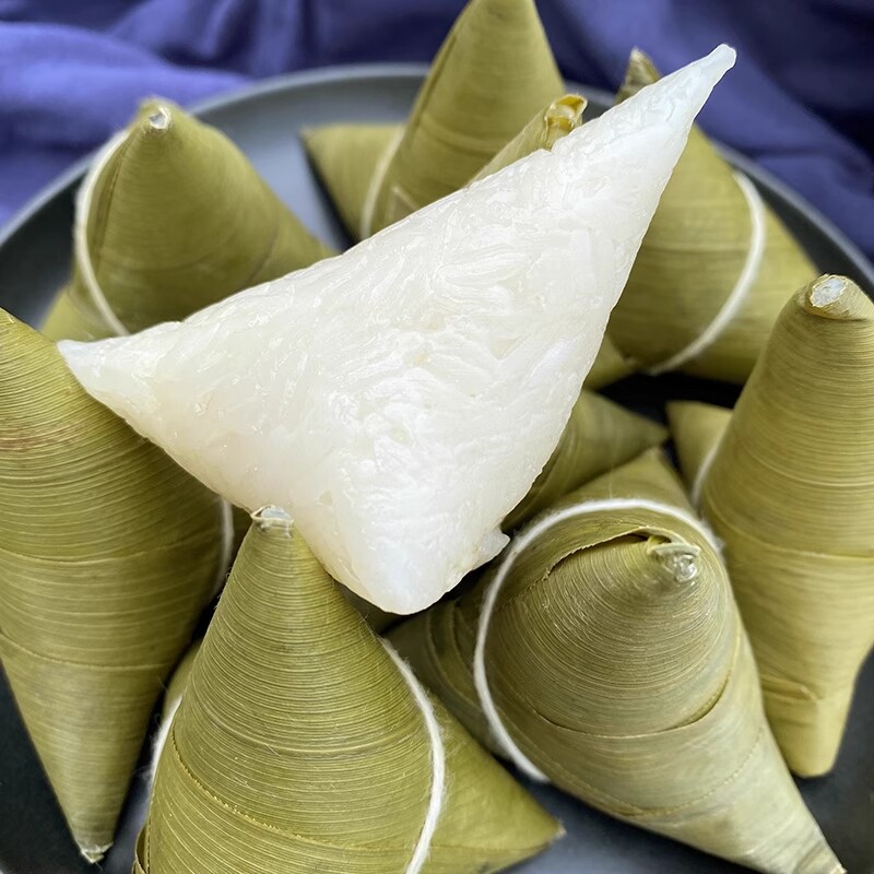原味纯糯米粽子手工新鲜白米粽子端午节清水粽无馅小粽子真空包装