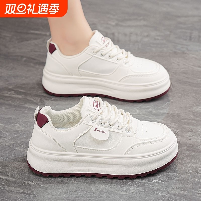 踩屎感厚底小白鞋女款网鞋2025秋季爆款学生透气休闲运动ins板
