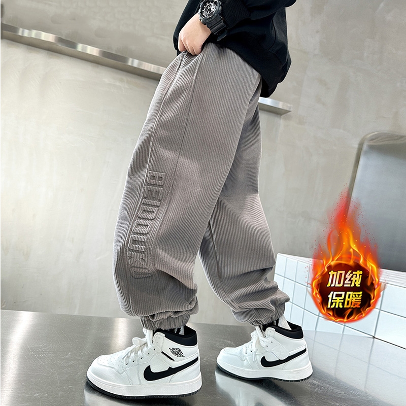 男童裤子秋冬款2025新款秋装儿童运动休闲裤加绒大童男孩长裤春秋