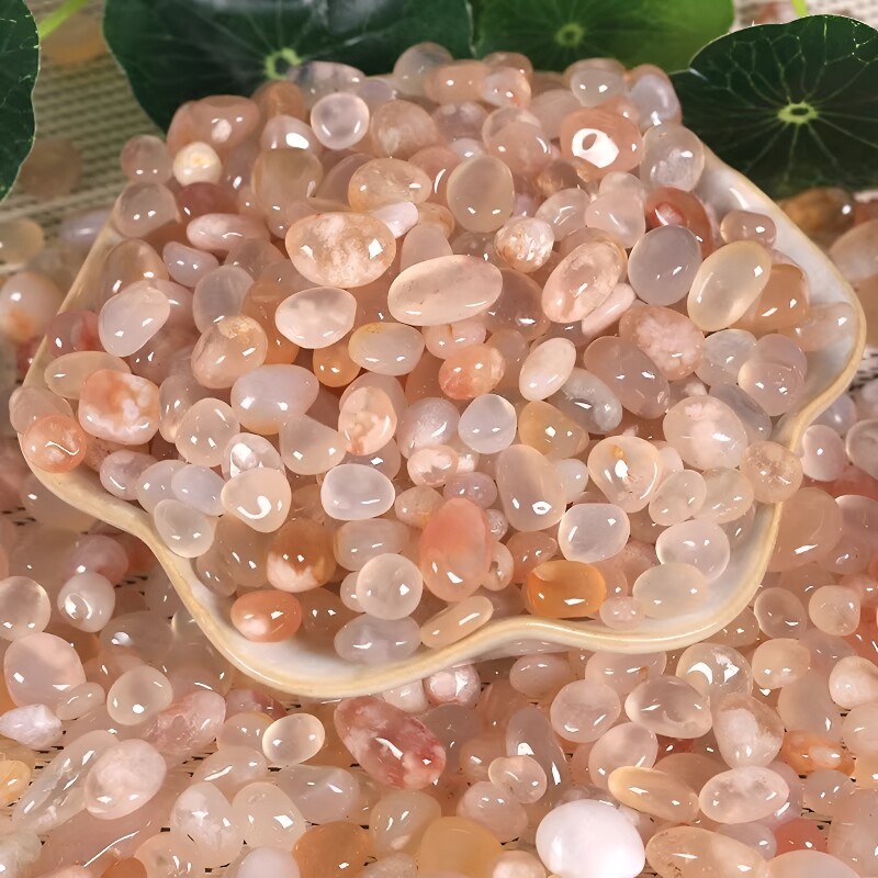 南京雨花石天然原石樱花玛瑙鱼缸造景水培石子鹅卵石玛瑙石水晶