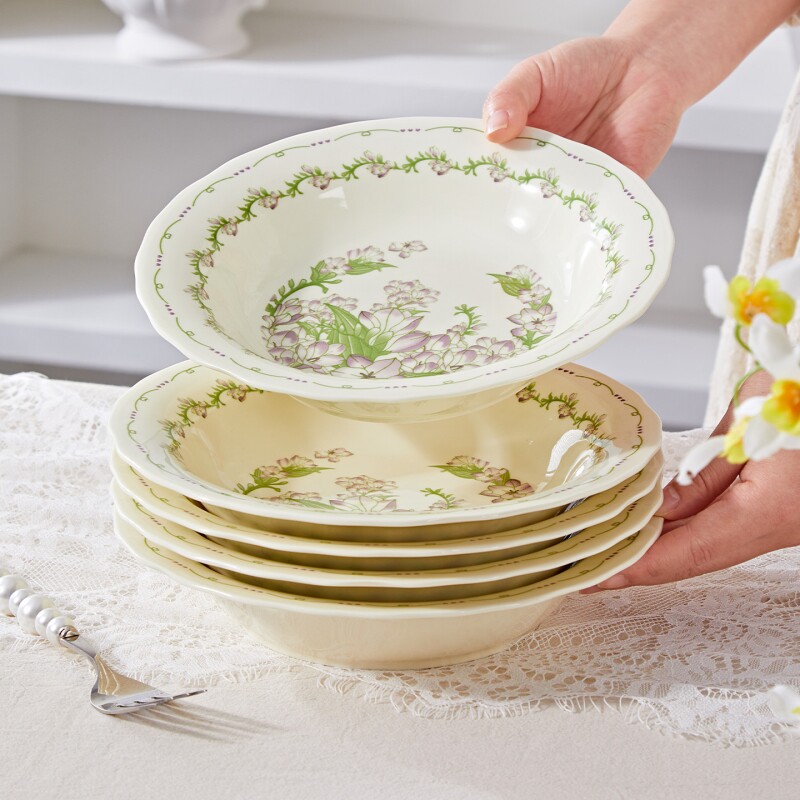 陶瓷碗家用2026新款漂亮的吃饭碗餐具碗盘子碗碟釉下彩好看的碗具