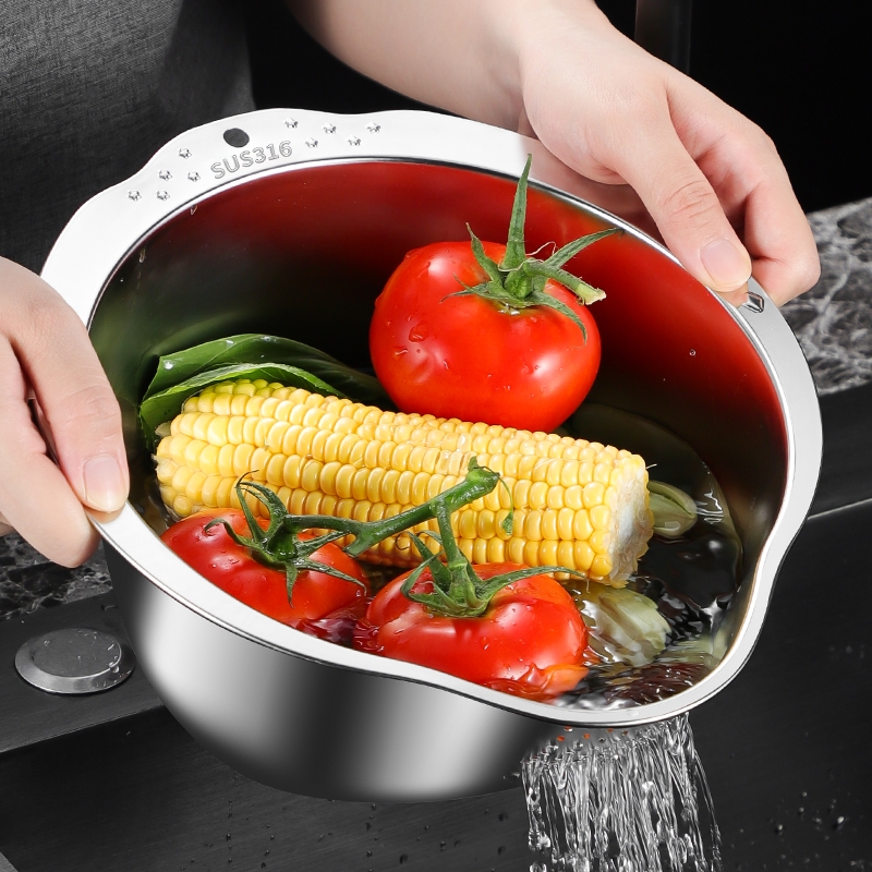 沥水篮316不锈钢多功能淘米神器