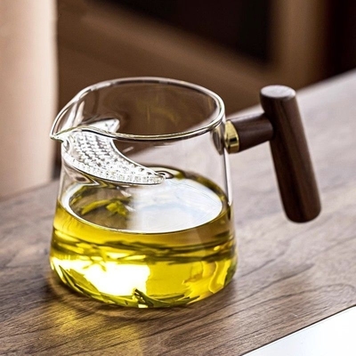 月牙杯过滤茶杯加厚一体式茶水分离专用主人杯高端绿茶玻璃公道杯