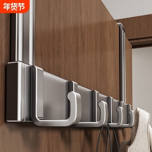 门后挂钩挂衣架免打孔加长卧室门上挂架收纳神器衣帽钩承重衣钩