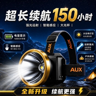 对标头灯公牛夜钓鱼头戴式强光超亮户外超长续航矿灯轻专用充电