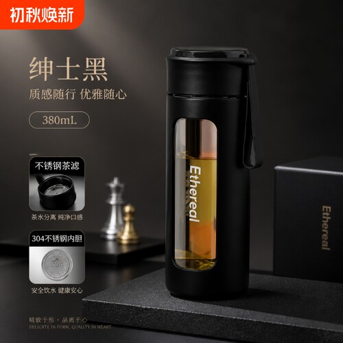 带把玻璃杯水杯女专用花茶高颜值防摔耐高温便携双层高硼硅杯防漏