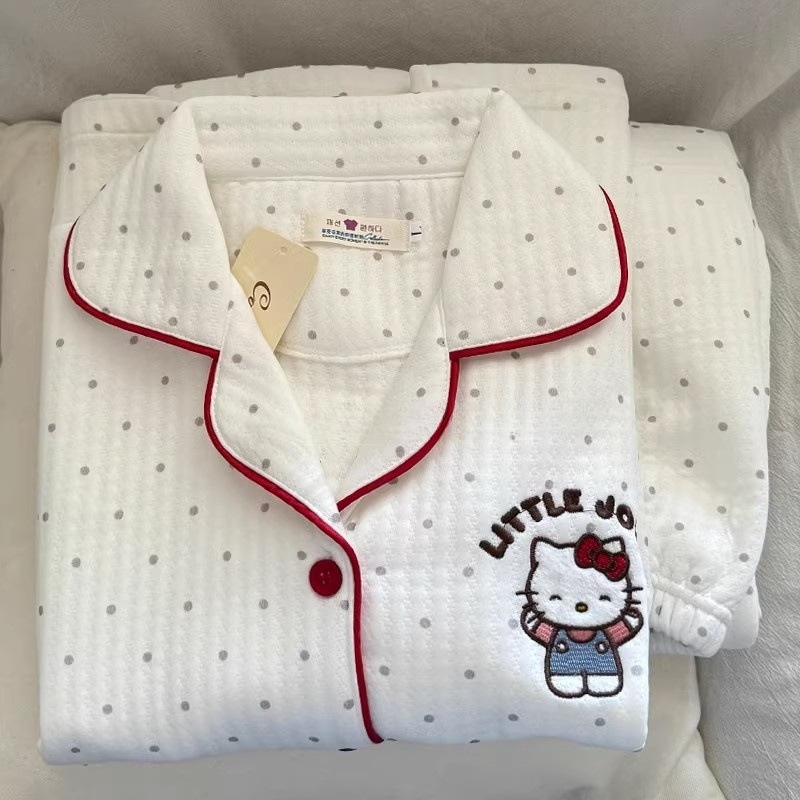 HelloKitty女空气夹棉睡衣保暖
