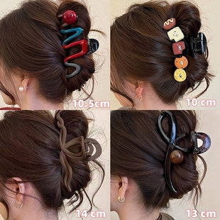 设计款波浪珍珠头发抓夹大号鲨鱼夹发夹女新款高级感夹子秋冬发饰