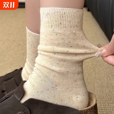 袜子女春秋款中筒袜纯棉日系