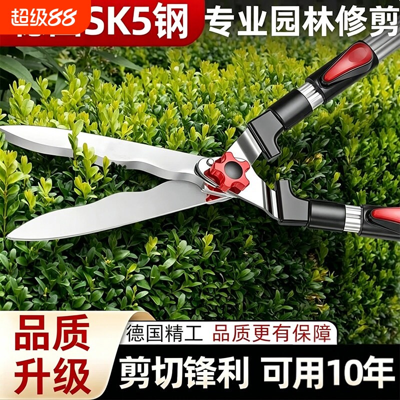 剪树枝专用园艺剪刀园林修枝花木剪绿篱粗枝绿化剪进口伸缩杆锋利