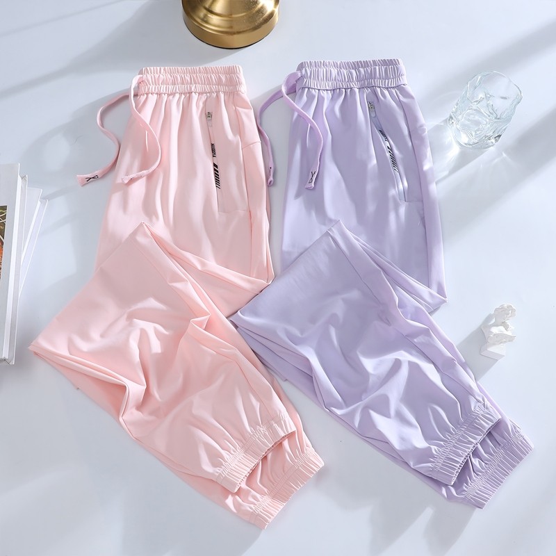 女童束脚裤夏装2025洋气新款冰丝裤女孩休闲裤子女大童防蚊裤夏季