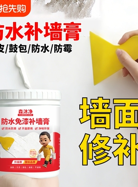 防水补墙膏家用墙面修补白色腻子膏净味防霉防潮防碱坑洞墙壁修复