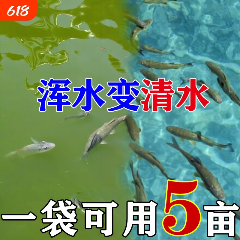 鱼塘鱼池水立水净池塘水质净化去臭净水王不伤鱼虾蟹养殖水质稳定