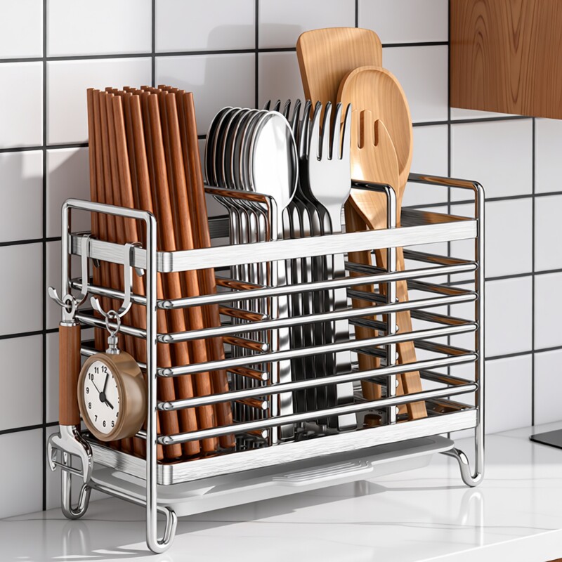 筷子收纳盒筷子笼筷子筒壁挂式筷子篓厨房筷笼家用新款勺子置物架