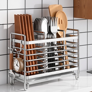 筷子收纳盒筷子笼筷子筒壁挂式 勺子置物架 筷子篓厨房筷笼家用新款