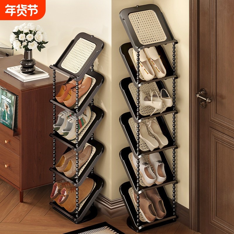 高颜值鞋架多层家用小窄入户门口室内楼道不占空间中古风小型鞋柜,住宅家具,鞋架,淘宝优惠券,粉丝福利购,淘宝优惠卷