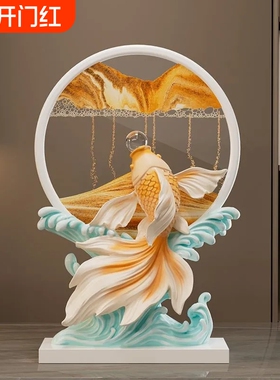 年年有余创意流沙画摆件2026新款办公室沙漏解压礼物商务新年送礼