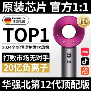 智能温控风冷发热数码 家用吹风机大风力高速多档调节华强北负离子护发静音速干某森工厂版 电吹风筒官方正品