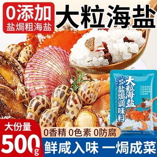 大粒海盐盐焗粗盐调味料海鲜专用粉颗粒粗海盐调料包香料鸡家用