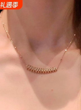 高板本铆钉转动钉子项链女轻奢百搭小众设计高级感子弹头锁骨链