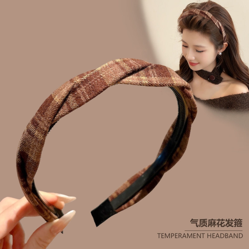 美德拉高颅顶麻花发箍女款高级感洋气时尚显脸小减龄头箍洗脸发卡