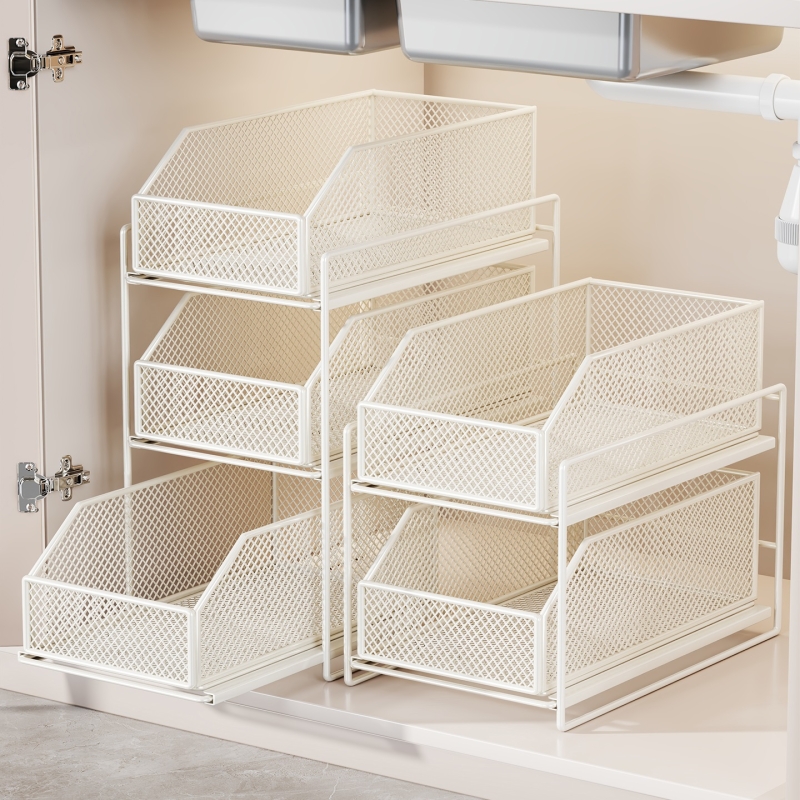 下水槽置物架抽拉式浴室柜下收纳