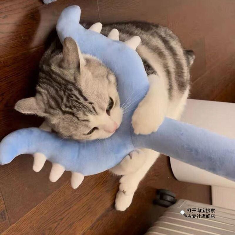 逗猫毛绒叉子讨伐猫玩具狗狗驯服棒比熊棒宠物诱导神器激光操控性