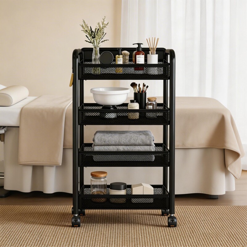 高级美睫整形仪器置物架专用皮肤管理可移动收纳架美容院小推车