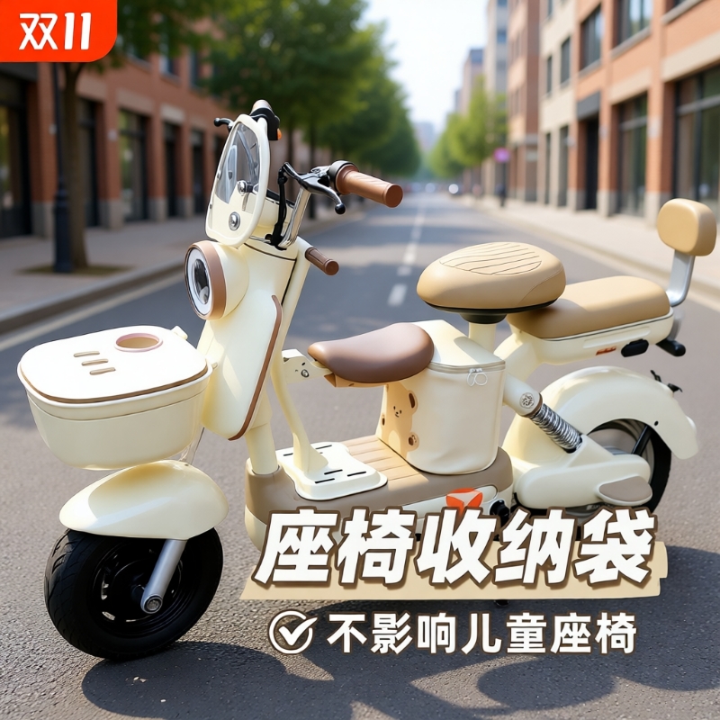 电动车前置挂包头盔防水置物兜电瓶车储物包充电器收纳放东西神器