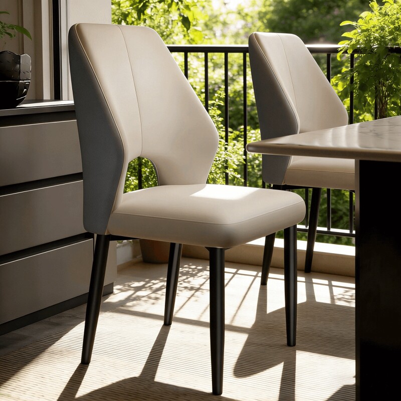2026爆款意式轻奢餐椅家用现代简约餐厅靠背椅高级感餐桌椅子软包