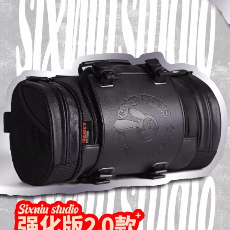 摩托车边包复古后尾包防水挂包防雨侧包奥斯华皮质压印可爱小众