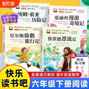 尼尔斯骑鹅旅行记爱丽丝漫游奇境记6下阅读故事 原著完整版 鲁滨逊漂流记六年级下册快乐读书吧汤姆索亚历险记2026必读 课外书正版