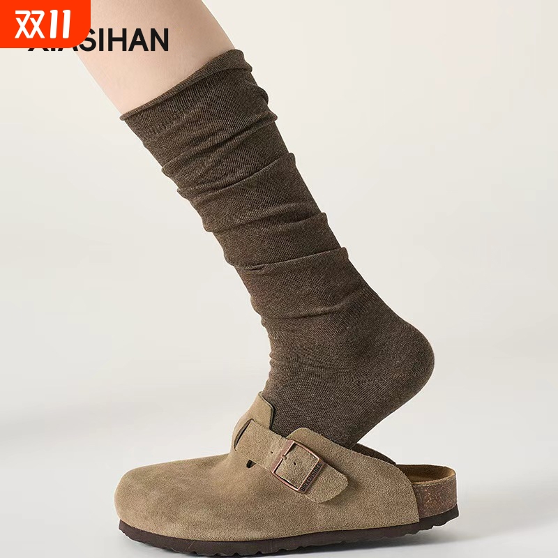 秋冬美拉德无骨显瘦小腿堆堆袜