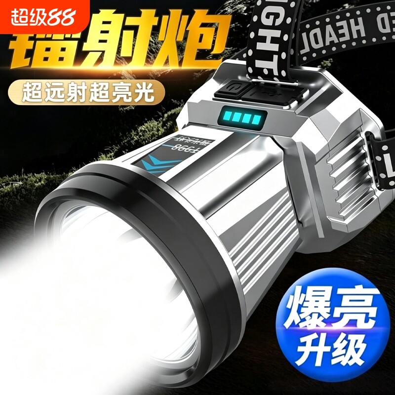 头灯强光远射长续航远射图片