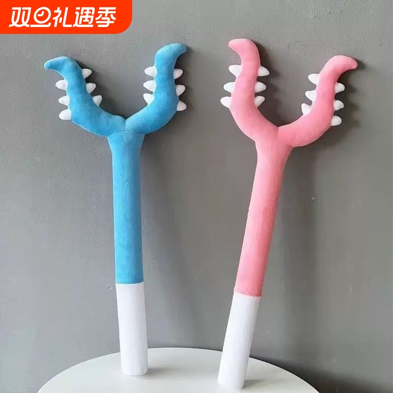 猫咪讨伐棒70cm长杆逗猫棒毛绒抓猫叉耐抓耐咬互动型宠物专用玩具