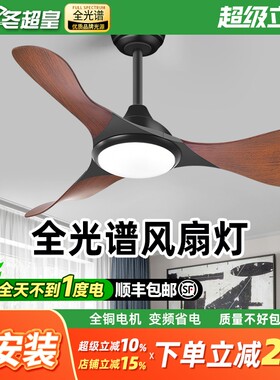 2024年新款吊扇灯客厅家用吸顶风扇灯餐厅灯风扇一体吊扇吊顶直流